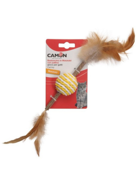 Camon Cat Toy Matatabi z kulą i piórkami