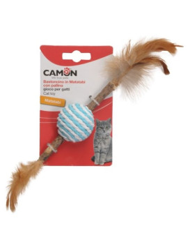 Camon Cat Toy Matatabi z kulą i piórkami