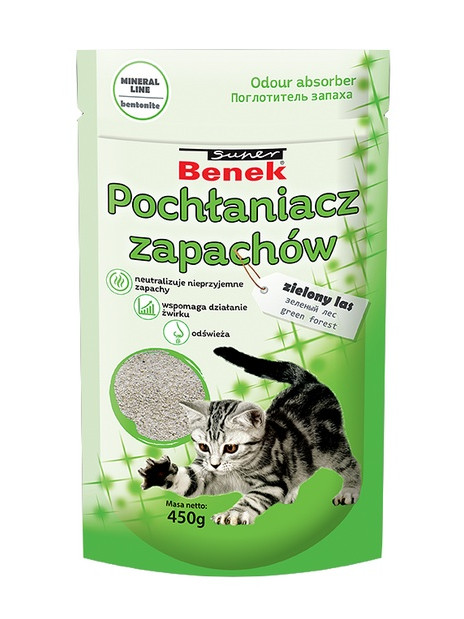 Super Benek Pochłaniacz zapachów - zielony las 0,45kg