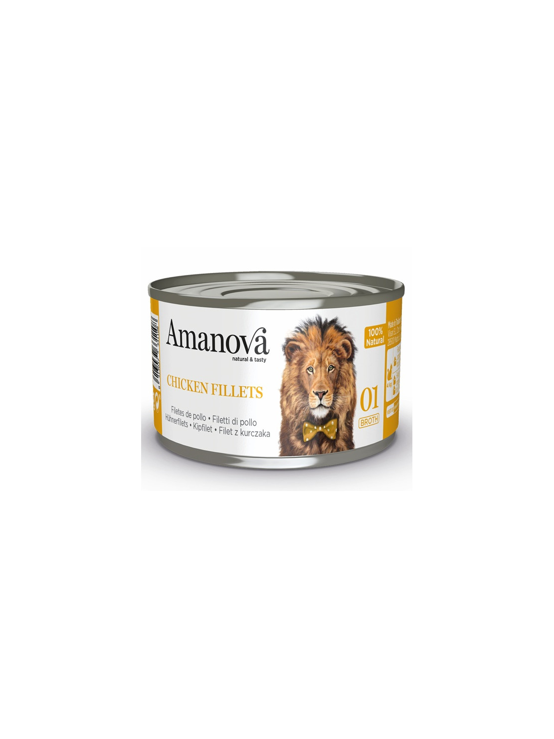 Amanova Cat Chicken Fillets - kurczak w bulionie puszka 70g [01]