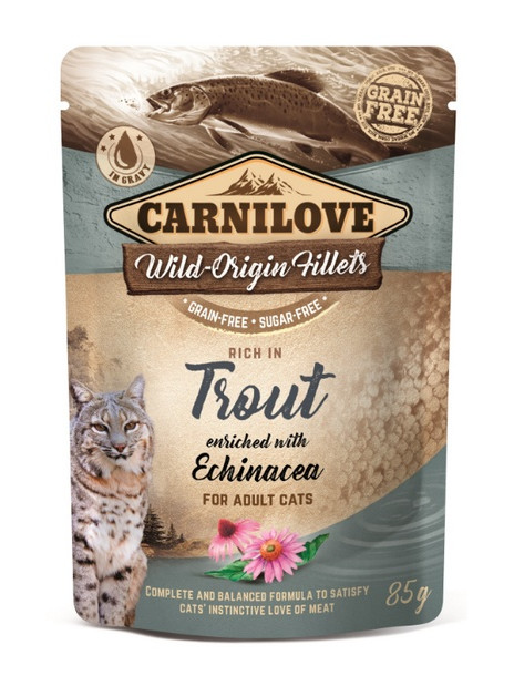 Carnilove Cat Trout & Echinacea - pstrąg i Echinacea saszetka 85g