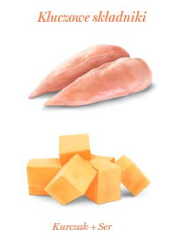 Amanova Cat Chicken & Cheese - kurczak i ser w bulionie puszka 70g [02]