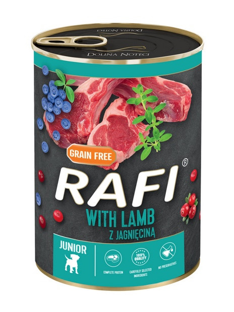 Rafi Pies Junior Jagnięcina puszka 400g
