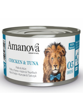 Amanova Cat Chicken & Tuna - kurczak i tuńczyk w bulionie puszka 70g [05]