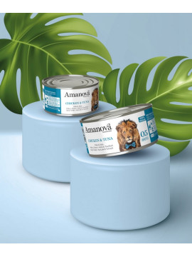 Amanova Cat Chicken & Tuna - kurczak i tuńczyk w bulionie puszka 70g [05]