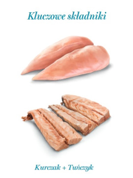 Amanova Cat Chicken & Tuna - kurczak i tuńczyk w bulionie puszka 70g [05]