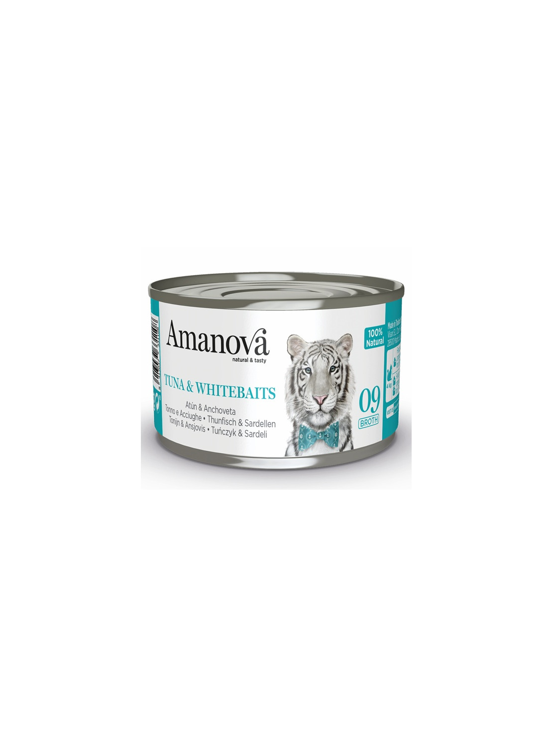 Amanova Cat Tuna & Whitebaits - tuńczyk i białoryby w bulionie puszka 70g [09]