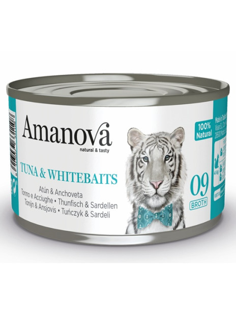 Amanova Cat Tuna & Whitebaits - tuńczyk i białoryby w bulionie puszka 70g [09]