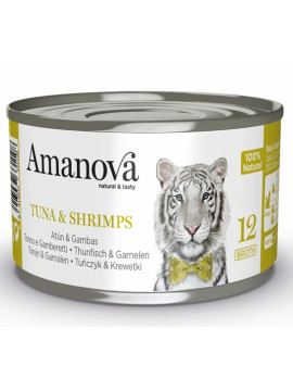 Amanova Cat Tuna & Shrimps - tuńczyk i krewetki w bulionie puszka 70g [12]