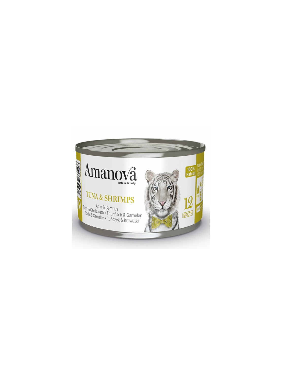 Amanova Cat Tuna & Shrimps - tuńczyk i krewetki w bulionie puszka 70g [12]