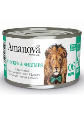 Amanova Cat Chicken & Shrimps - kurczak i krewetki w galaretce puszka 70g [06]