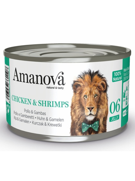 Amanova Cat Chicken & Shrimps - kurczak i krewetki w galaretce puszka 70g [06]
