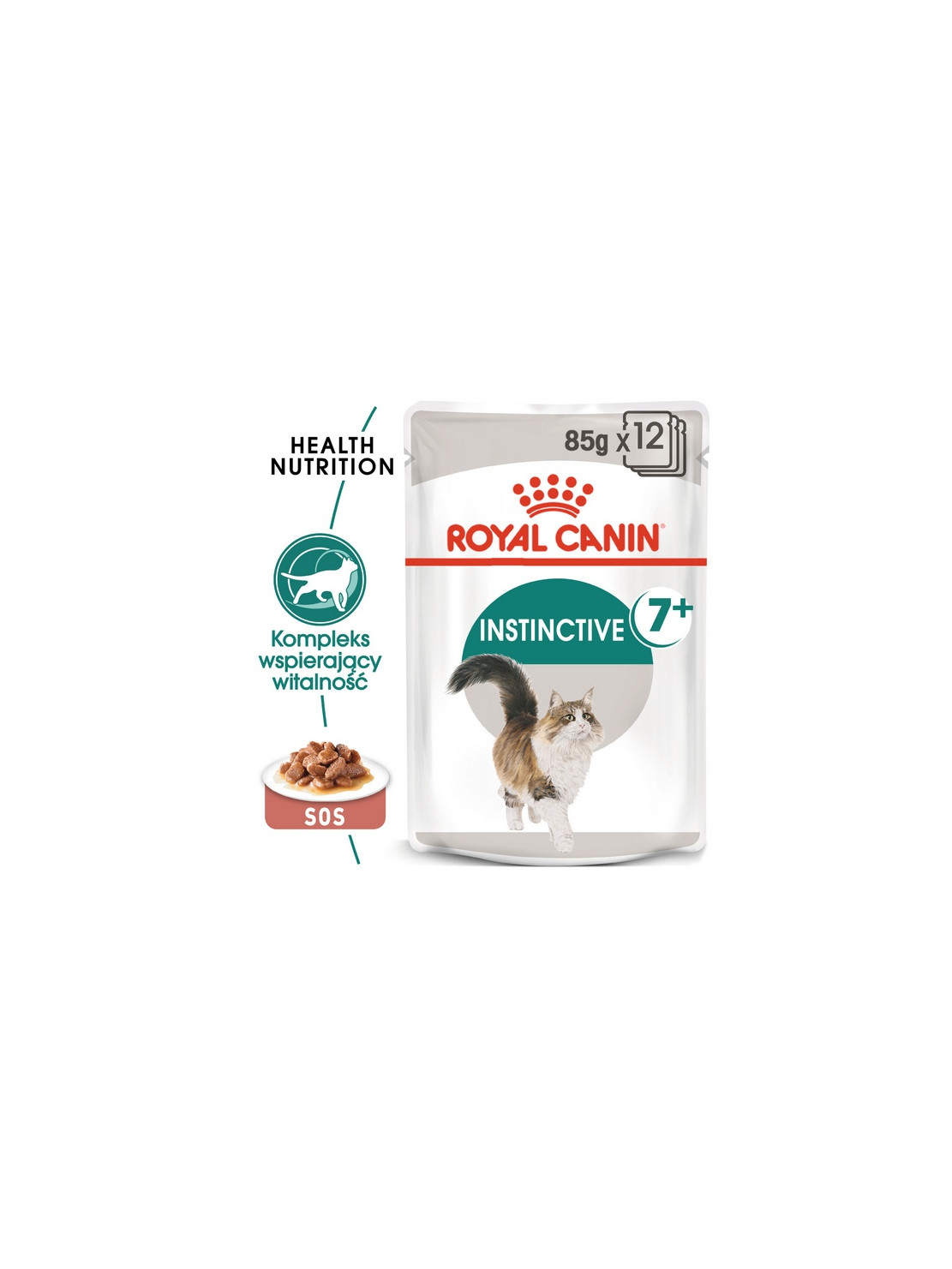 Royal Canin Instinctive +7 w sosie karma mokra dla kotów starszych, wybrednych saszetka 85g