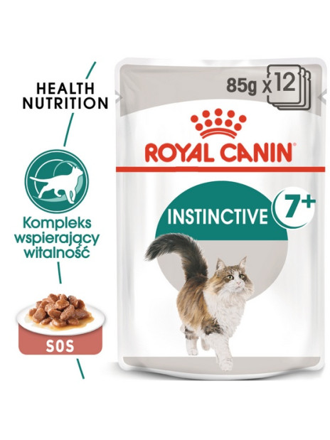 Royal Canin Instinctive +7 w sosie karma mokra dla kotów starszych, wybrednych saszetka 85g