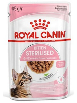 Royal Canin Kitten Sterilised karma mokra w sosie dla kociąt od 6 do 12 miesiąca życia, sterylizowanych saszetka 85g