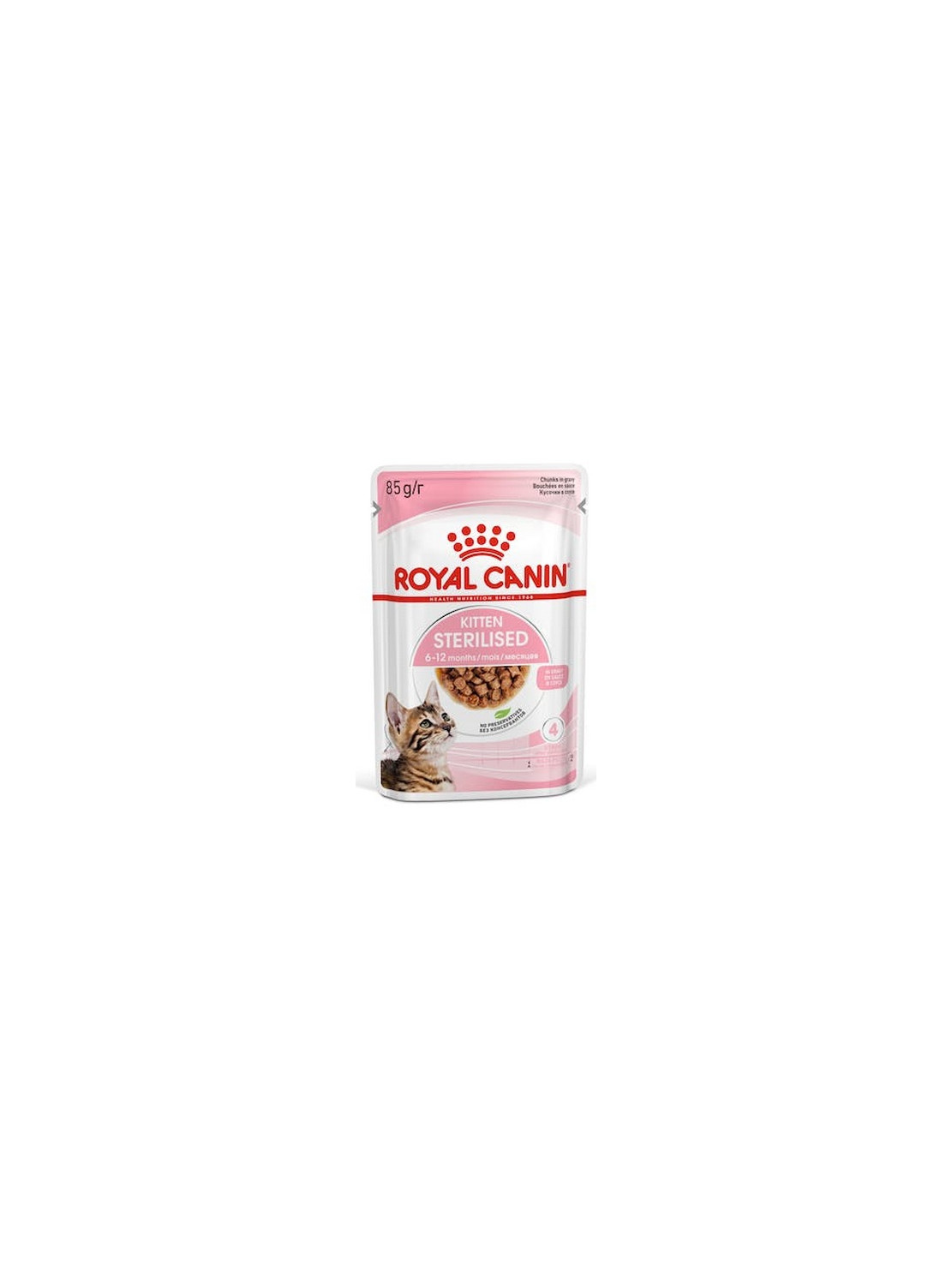 Royal Canin Kitten Sterilised karma mokra w sosie dla kociąt od 6 do 12 miesiąca życia, sterylizowanych saszetka 85g