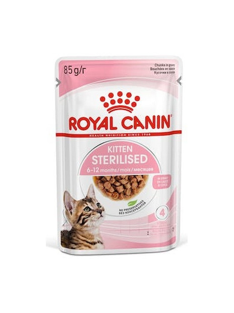 Royal Canin Kitten Sterilised karma mokra w sosie dla kociąt od 6 do 12 miesiąca życia, sterylizowanych saszetka 85g