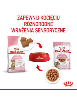 Royal Canin Kitten Sterilised karma mokra w sosie dla kociąt od 6 do 12 miesiąca życia, sterylizowanych saszetka 85g