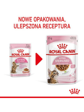 Royal Canin Kitten Sterilised karma mokra w sosie dla kociąt od 6 do 12 miesiąca życia, sterylizowanych saszetka 85g