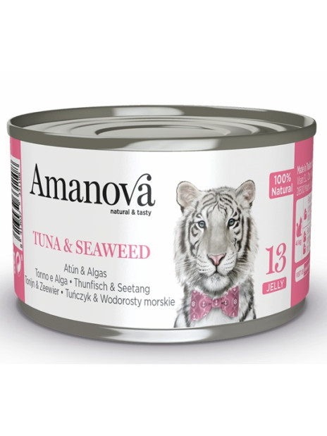 Amanova Cat Tuna & Seaweed - tuńczyk i wodorosty w galaretce puszka 70g [13]