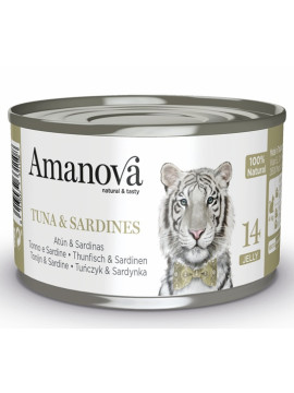 Amanova Cat Tuna & Sardines - tuńczyk i sardynki w galaretce puszka 70g [14]