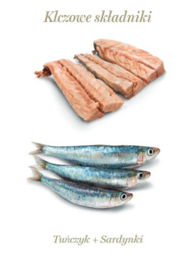 Amanova Cat Tuna & Sardines - tuńczyk i sardynki w galaretce puszka 70g [14]