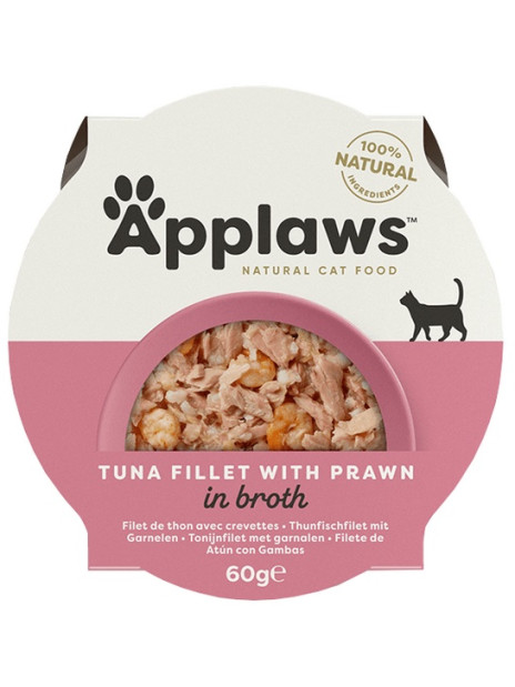 Applaws miseczka dla kota Filet z Tuńczyka z Krewetkami 60g