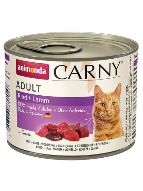 Animonda Carny Adult Wołowina + Jagnięcina puszka 200g
