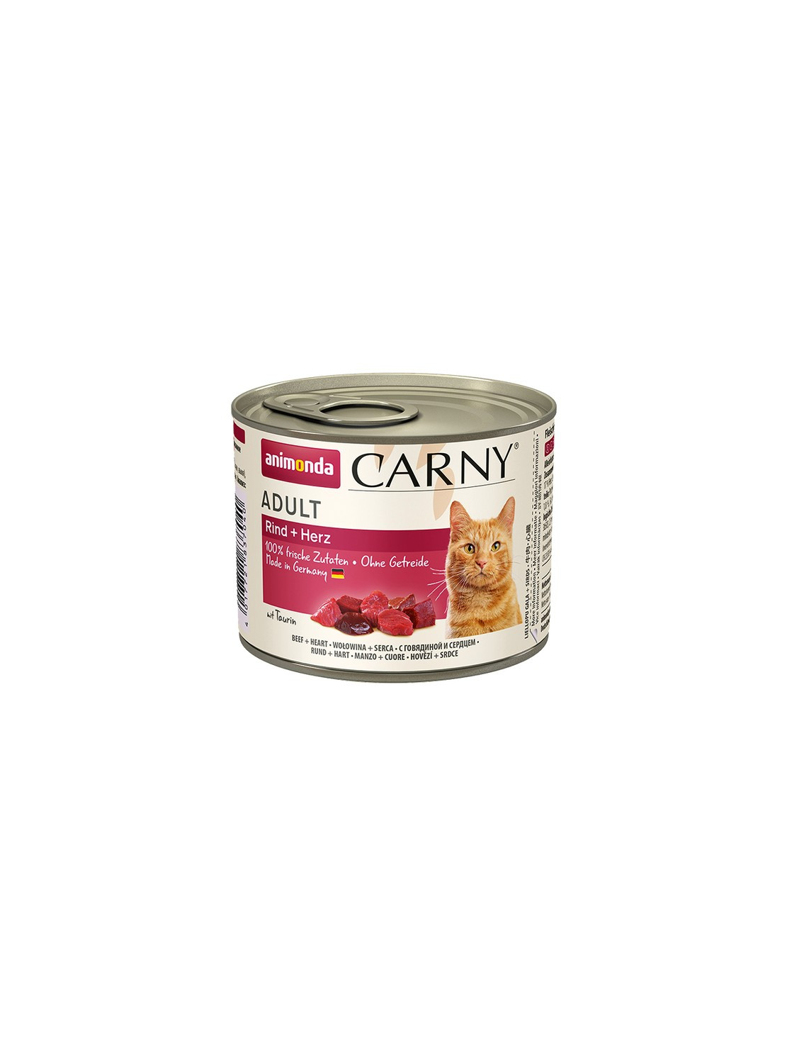 Animonda Carny Adult Wołowina + Serca puszka 200g