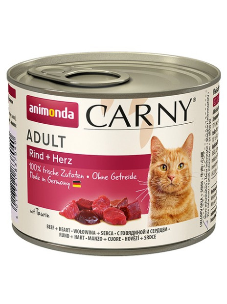 Animonda Carny Adult Wołowina + Serca puszka 200g