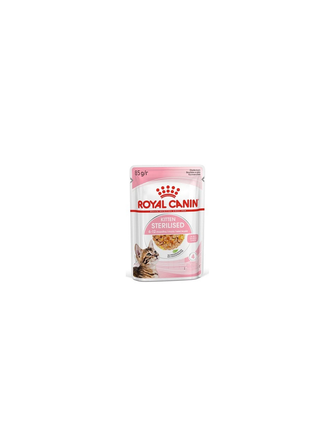 Royal Canin Kitten Sterilised karma mokra w galaretce dla kociąt od 6 do 12 miesiąca życia, sterylizowanych saszetka 85g
