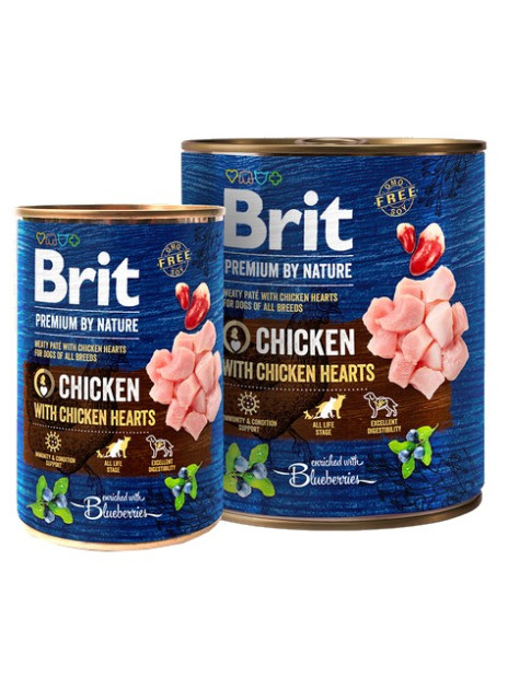 Brit Premium By Nature Chicken & Hearts puszka 400g