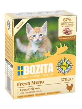 Bozita z Kurczakiem dla kociąt - kawałki w sosie kartonik 370g