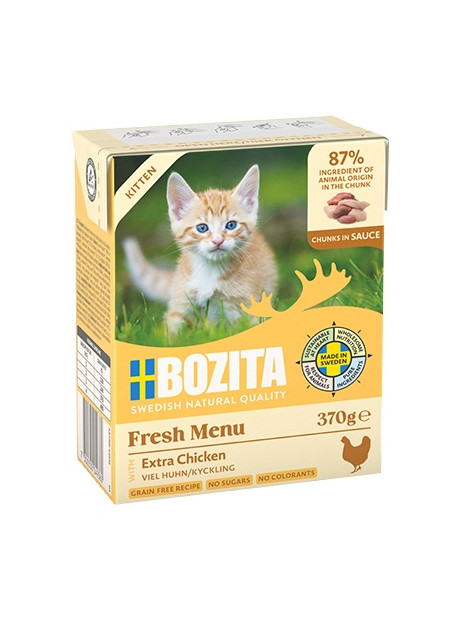 Bozita z Kurczakiem dla kociąt - kawałki w sosie kartonik 370g