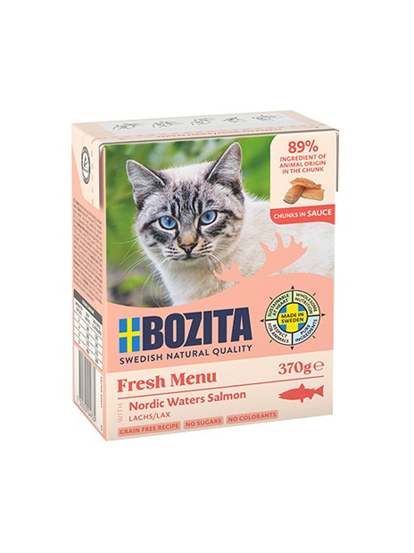 Bozita z Łososiem kawałki w sosie kartonik 370g