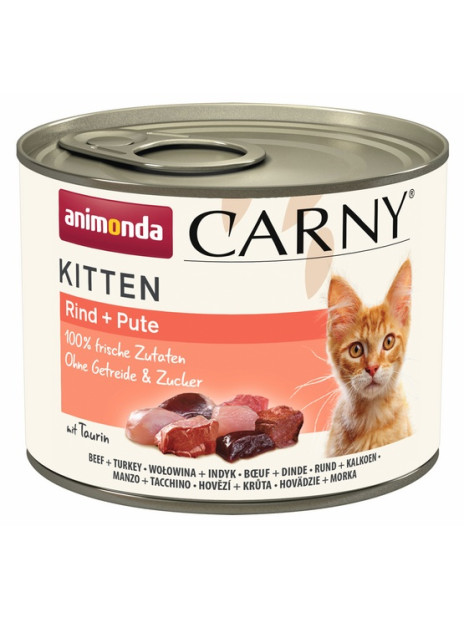 Animonda Carny Kitten Wołowina + Indyk puszka 200g