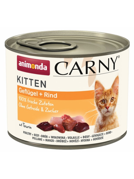Animonda Carny Kitten Wołowina + Drób puszka 200g