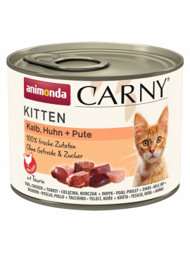 Animonda Carny Kitten Cielęcina + Kurczak + Indyk puszka 200g