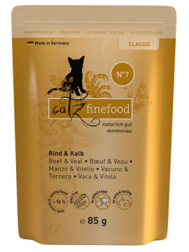 Catz Finefood Classic N.07 Wołowina i cielęcina saszetka 85g