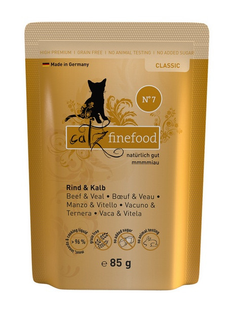 Catz Finefood Classic N.07 Wołowina i cielęcina saszetka 85g