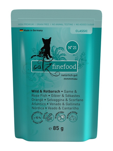 Catz Finefood Classic N.21 Dziczyzna i Karmazyn saszetka 85g