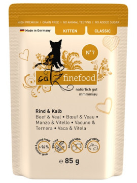 Catz Finefood Classic Kitten N.07 Wołowina i cielęcina saszetka 85g