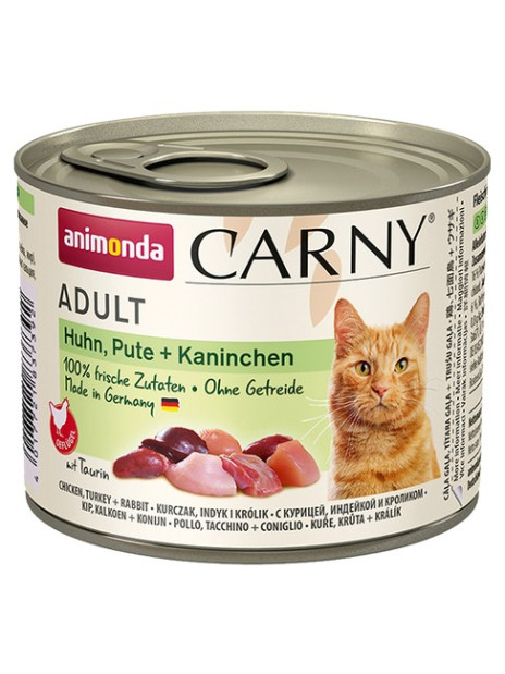 Animonda Carny Adult Kurczak, Indyk + Królik puszka 200g
