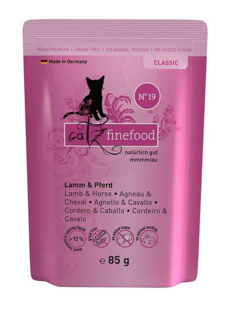 Catz Finefood Classic N.19 Jagnięcina i Konina saszetka 85g