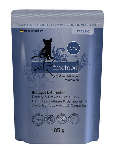 Catz Finefood Classic N.17 Drób i Krewetki saszetka 85g