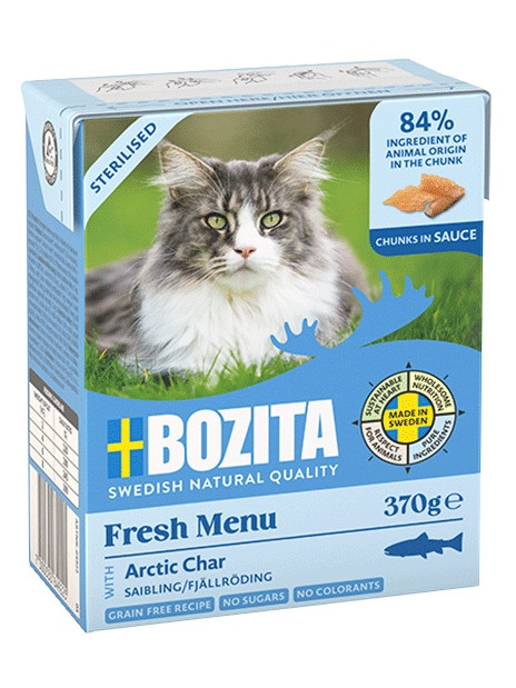 Bozita Sterilised z Pstrągiem górskim kawałki w sosie kartonik 370g