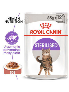 Royal Canin Sterilised w sosie karma mokra dla kotów dorosłych, sterylizowanych saszetka 85g