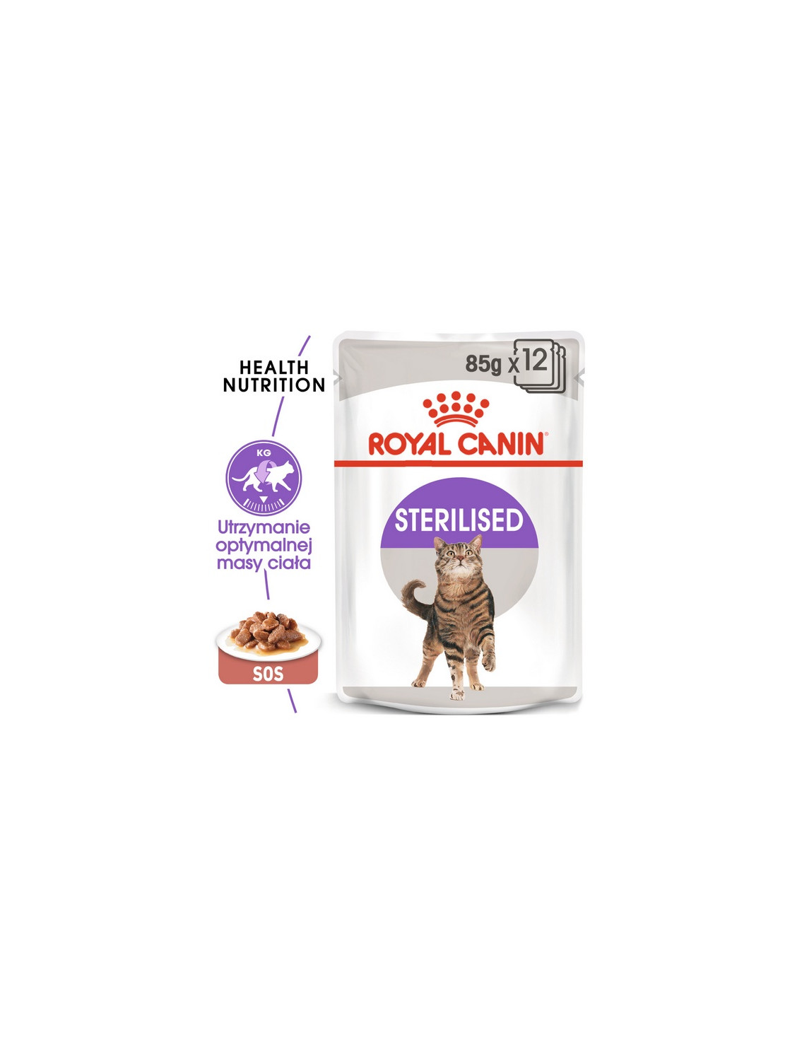 Royal Canin Sterilised w sosie karma mokra dla kotów dorosłych, sterylizowanych saszetka 85g