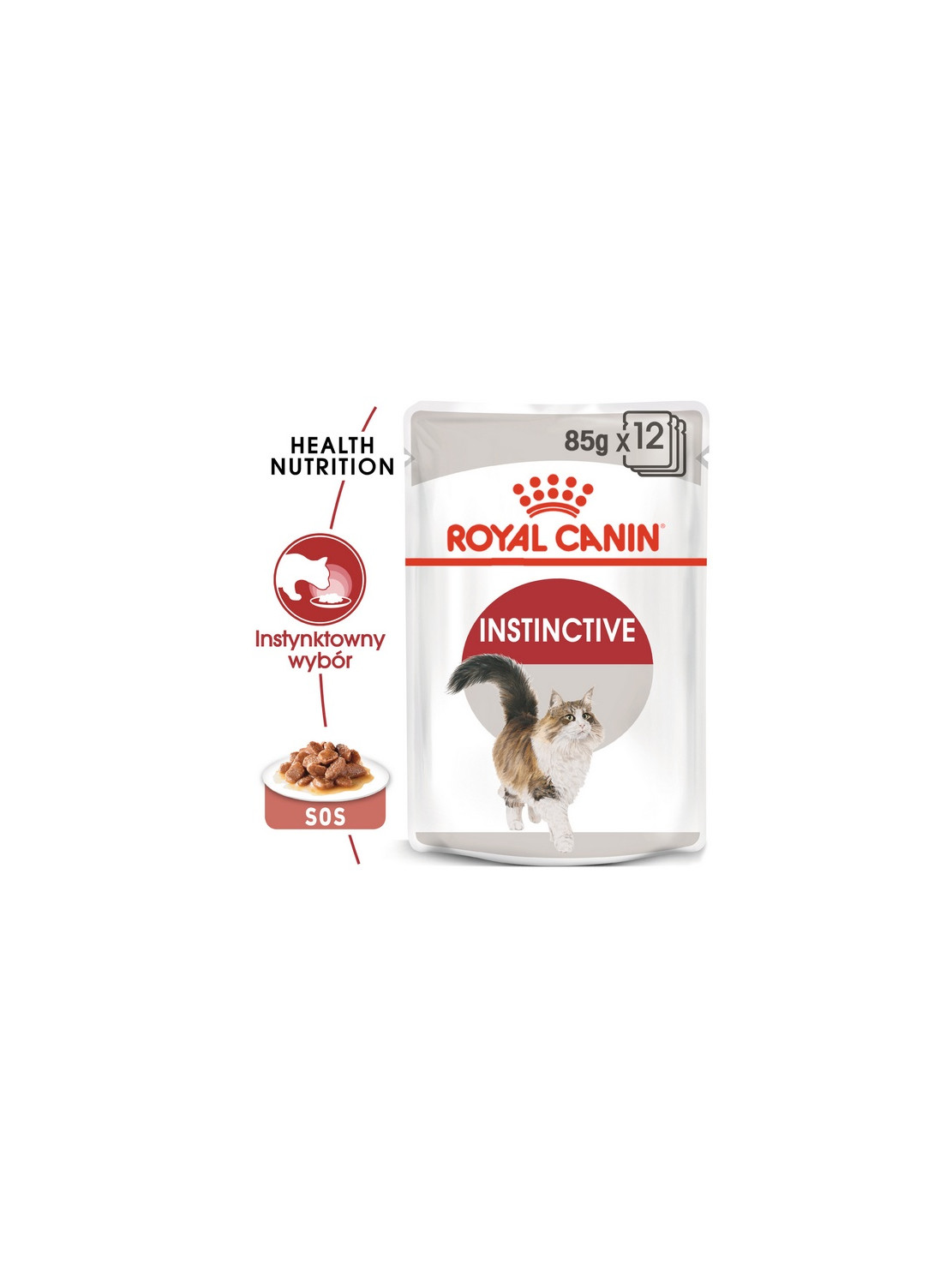 Royal Canin Instinctive w sosie karma mokra dla kotów dorosłych, wybrednych saszetka 85g