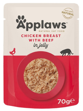 Applaws saszetka dla kota kurczak z wołowiną w galaretce 70g